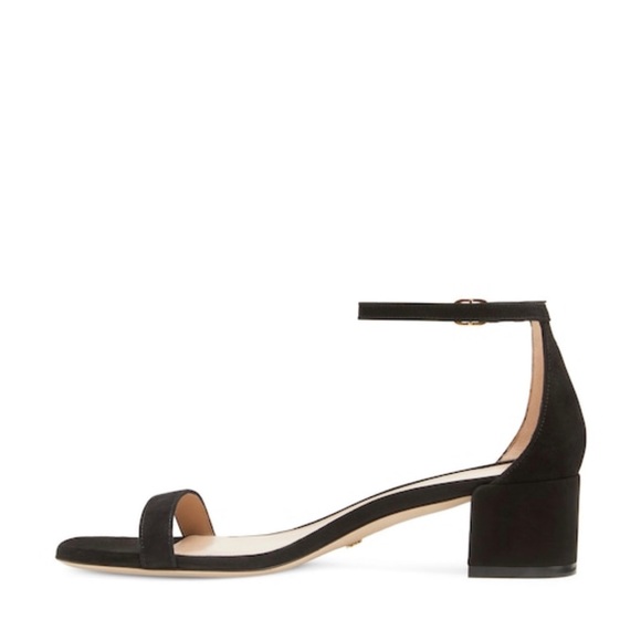 Stuart Weitzman  NUDISTCURVE 35 BLOCK SANDAL Black Size 7 - Picture 4 of 11
